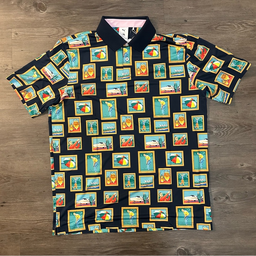 Arnold Palmer Invitational Puma Photo MATTR Polo Golf Men’s Sz Large NWT